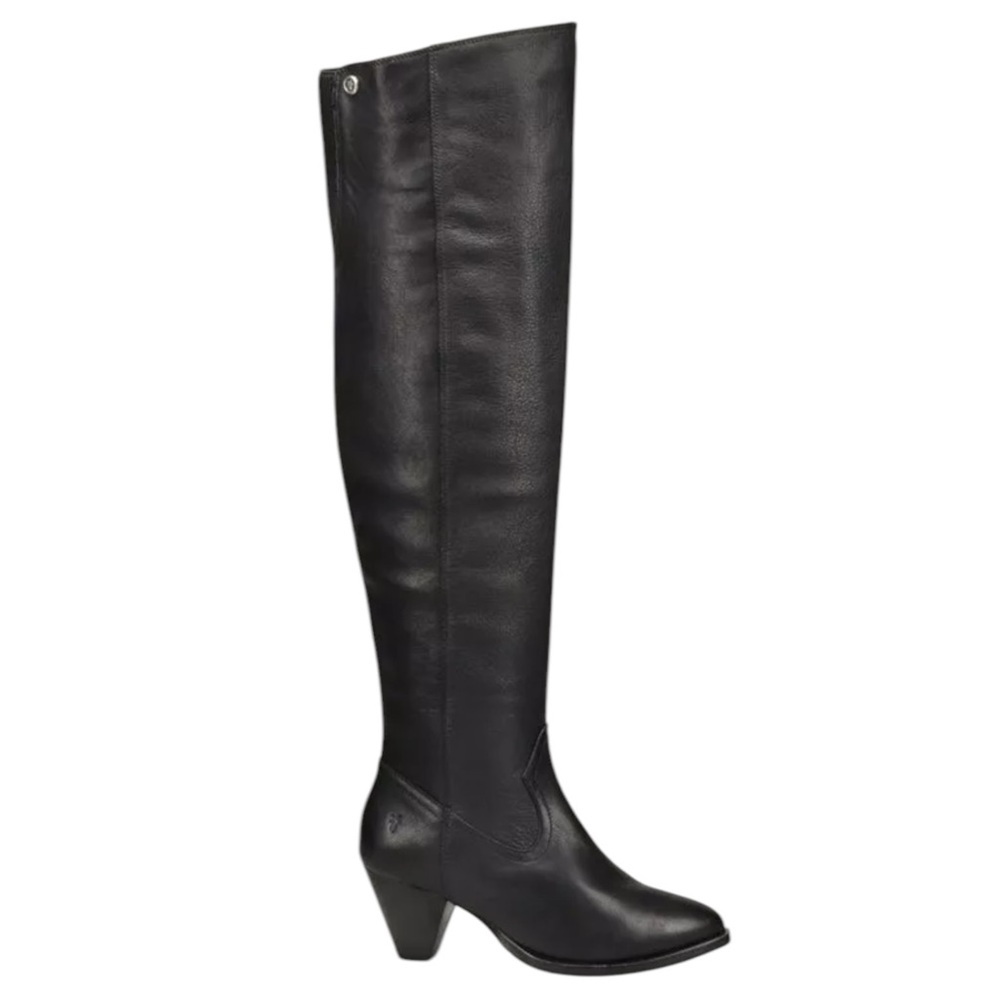Frye Black Leather Over the Knee Boots